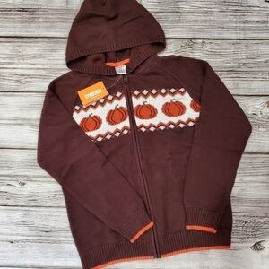 Pumpkin Sweater Pumpkin Zip Up Hoodie Sweater NWT